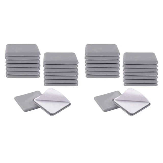 32 Pcs Furniture Sliders Gliders for Carpet Laminate Floor Sliders Self Adh A8J1