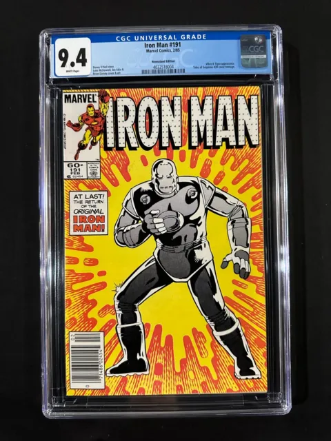 Iron Man #191 CGC 9.4 (1985) - Newsstand Edition - Tales of Suspense #39 homage