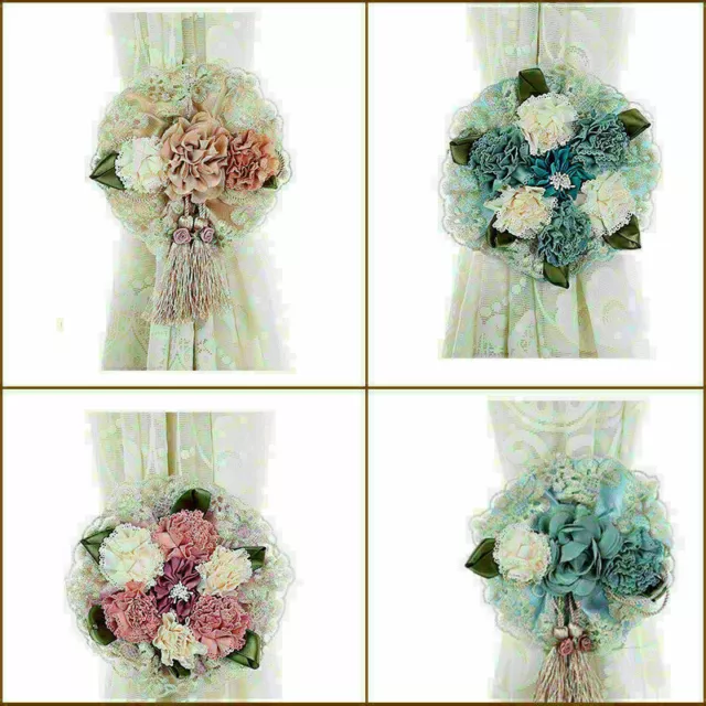 Curtain Tie backs Buckle Flower Holdback Curtain Hook Window Room Home Decor