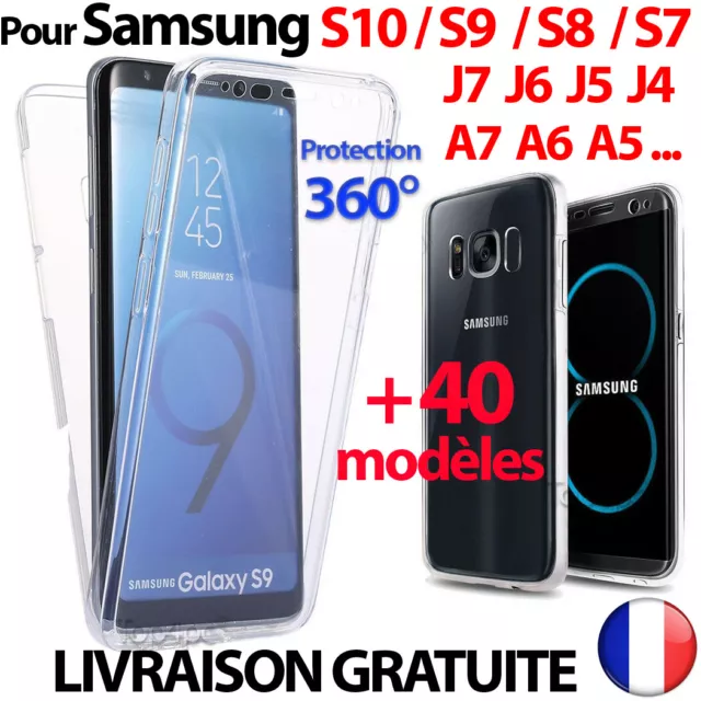 Coque Protection Intégrale Pour Samsung S10 S9 S8 J6 J4 Shockproof 360 Fullcover