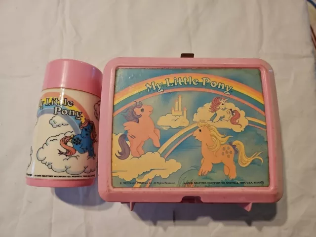 Rare Vintage Aladdin 1983 Hasbro My Little Pony Lunch Box And Thermos