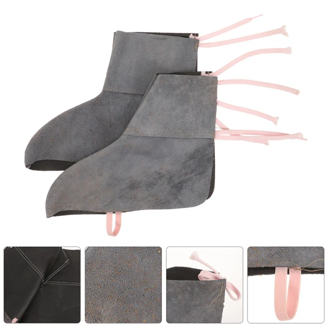 1 Pair Welder Shoe Protectors Welding Boot Protective Covers Cowhide Welding