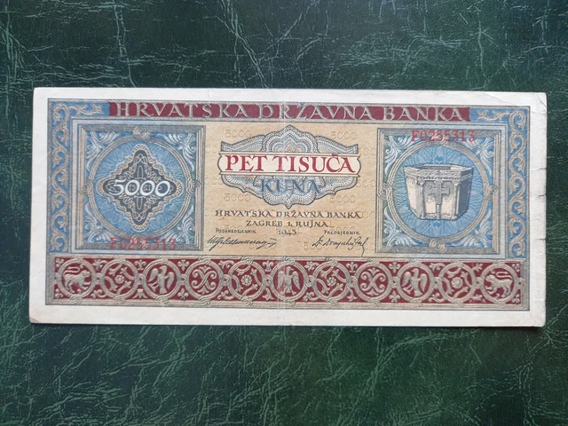 CROATIA NDH 5000 Kuna 1943