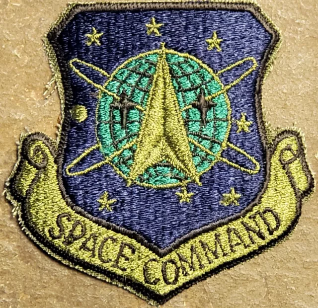 USAF AIR FORCE Patch SPACE COMMAND PETERSON AFB, CO SUBDUED MILITARY