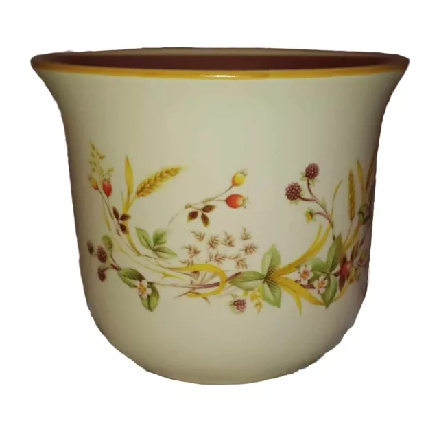 Marks & Spencer St Michael Harvest Pattern Ceramic Planter Plant Pot Made In Uk