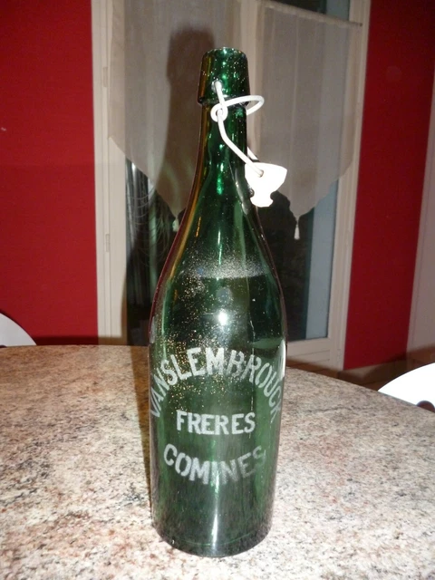 ANC BOUTEILLE DE Biere A Bouchon A Bascule Vanslembrouck Freres Comines  1950 EUR 19,00 - PicClick FR