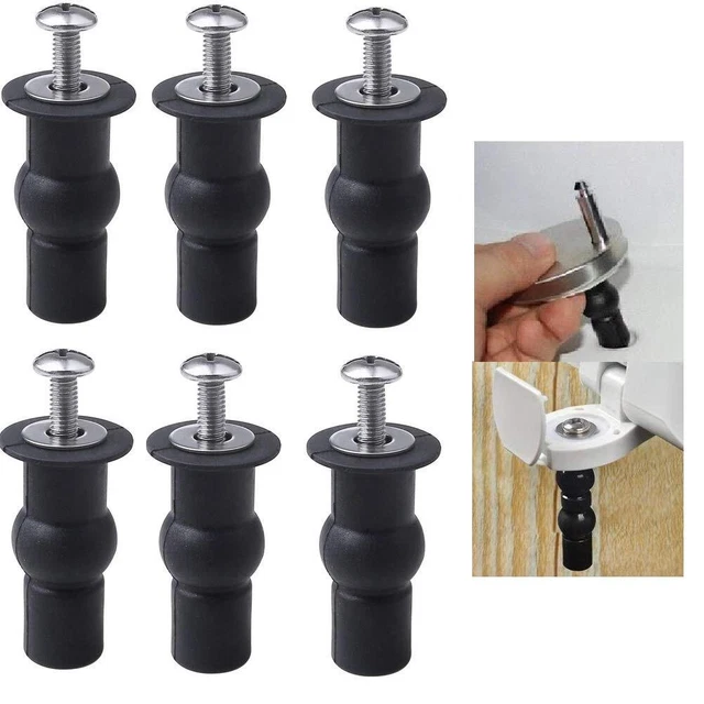 NUOSHEN 6 PACK Toilet Seat Screws，Toilet 40 millimeters, 48 millimeters
