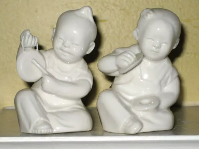 Asian Boy & Girl Figurines Porcelain Detailed QUALITY 3" tall