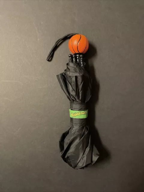 Vintage Rain Outs! Black Basketball Kids Mini Umbrella