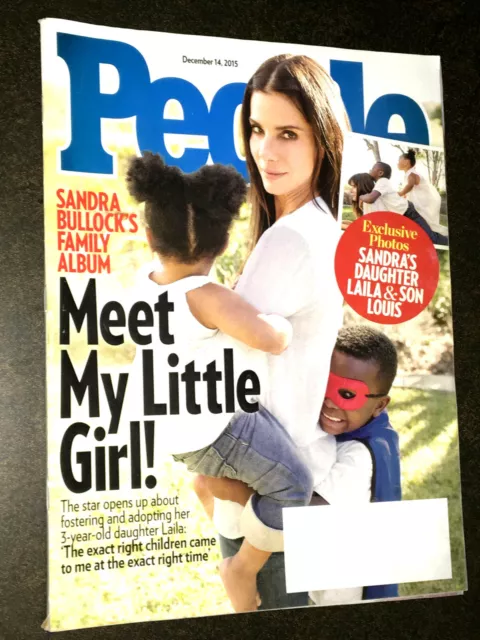 PEOPLE MAGAZINE December 14, 2015 SANDRA BULLOCK ADOPTS A LITTLE GIRL Gift Guide 2