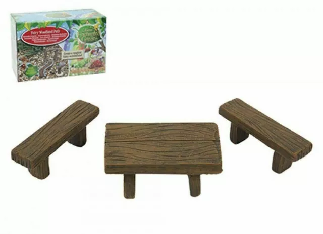 Secret Fairy Garden Table & Bench. Picnic Set The Fairies Enchanted Garden range 2