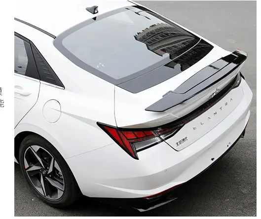 AL Style ABS Rear Spoiler Wing For 2021-2023 Hyundai Elantra With Light BLACK