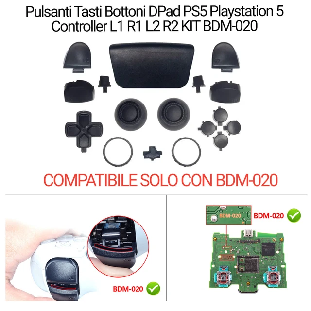 Ps Controller R1 R2 PULSANTI TASTI BOTTONI DPad PS5 Playstation 5 Controller L1 R1 L2 R2 ...