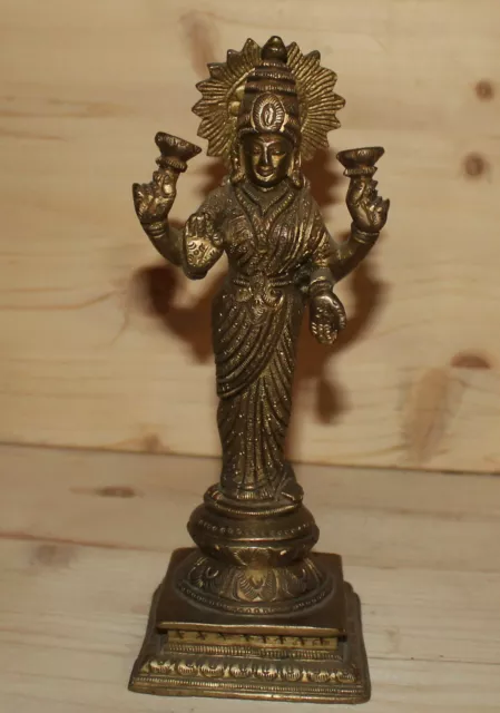 Vintage hand made bronze Hindu deity Lord Vishnu figurine