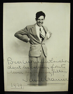Foto Firmada Firmado Envío De Paul Granier De 1929 En Joyería Lauchon