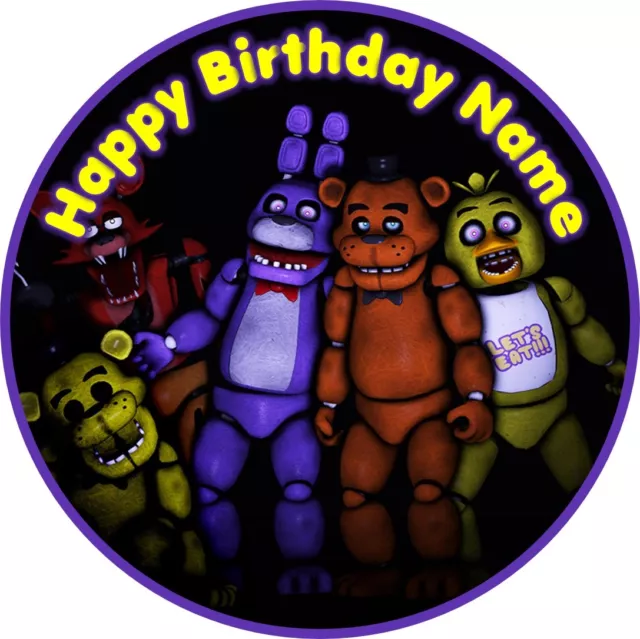 Five nights at Freddy's FNaF 2 party edible cake image topper frosting  sheet