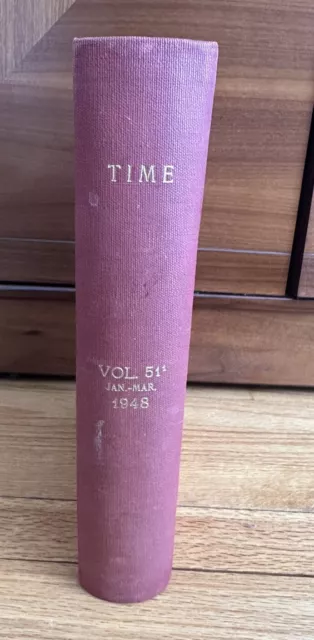 (1948 Jan-March Vol 51) Time Magazine Bound Volume, Karl Marx, Gregory Peck HC