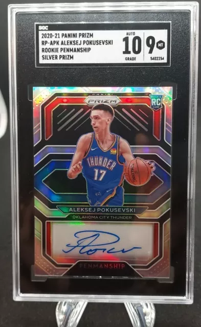 2020-21 Panini Prizm Aleksej Pokusevski Auto RP-APK & Base #264 RC OKC  Thunder