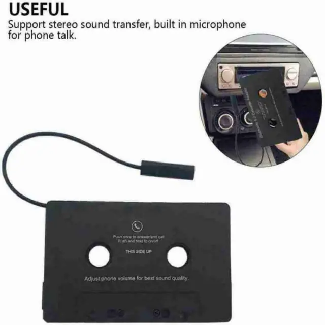 Bluetooth-compatible 5.0 Car Audio Stereo Cassette Converter Tape; O8T4