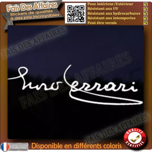 1 sticker autocollant SIGNATURE enzo ferrari decal sponsor