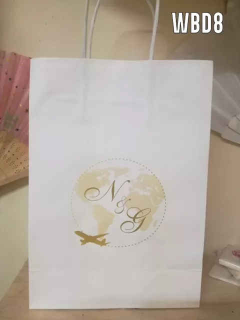 100 Wedding Bag bags WBD 8 segnaposto portaconfetti cm.18+8X24 + omaggi