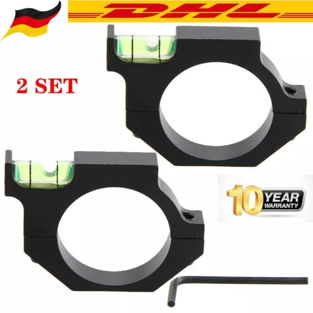 2x Alloy Rifle Scope Bubble Spirit Level For 30mm/25.4mm/34mm Ring Mount Holder