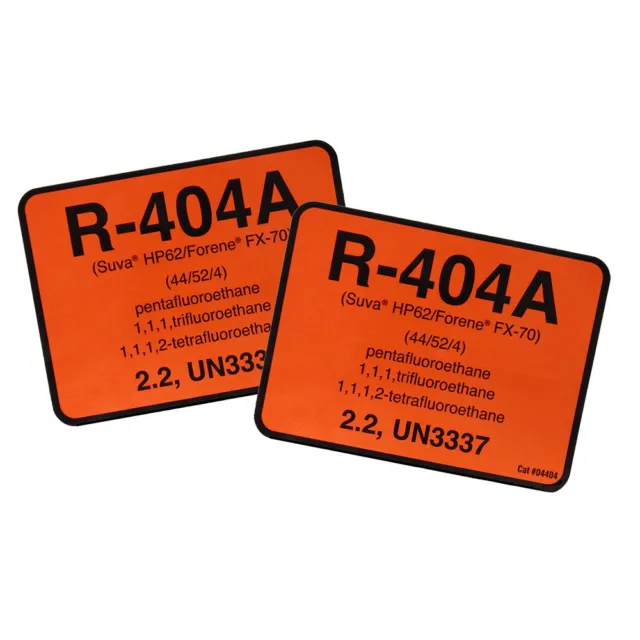 R-404A / R404A Label # 04404 , Pack of (2)