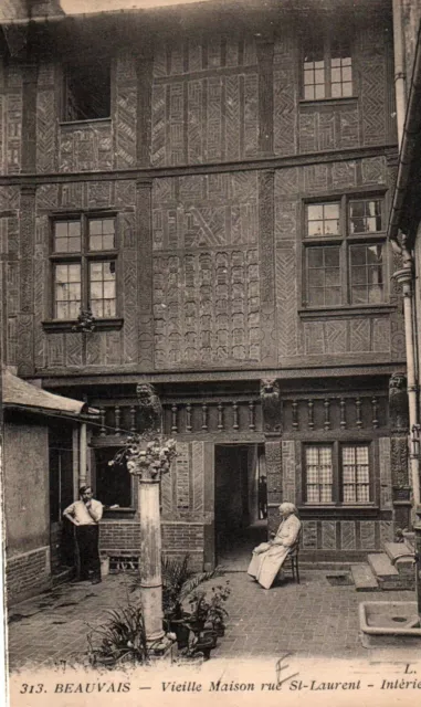 CPA 60 - BEAUVAIS (Oise) - 313. Vieille Maison rue St-Laurent - Intérieur
