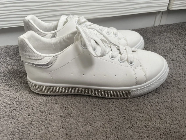 White sparkly trainers shop uk