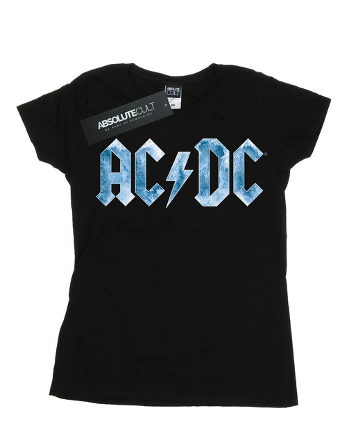 LADIES AC/DC BLUE Ice Logo Black Autorisé Femmes Dames T-shirt EUR 37 ...