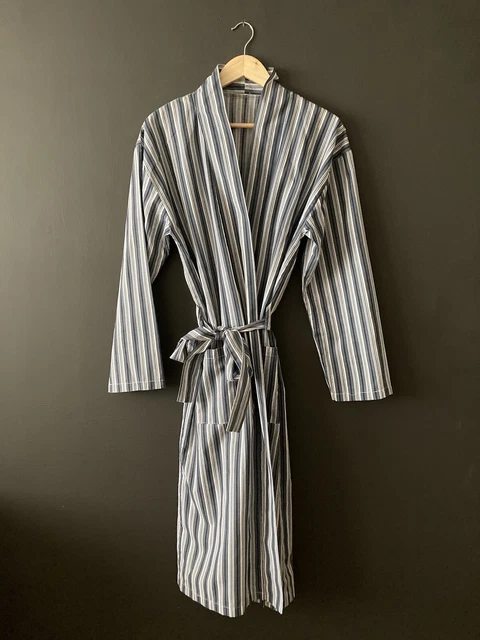 Abito abito vintage spilla ticking a righe blu