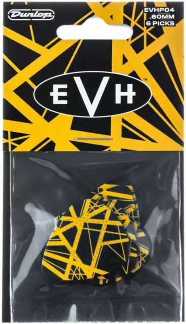 Eddie Van Halen Guitar Picks EVH Bumblebee Max Grip .60mm 6-Pack EVHP04