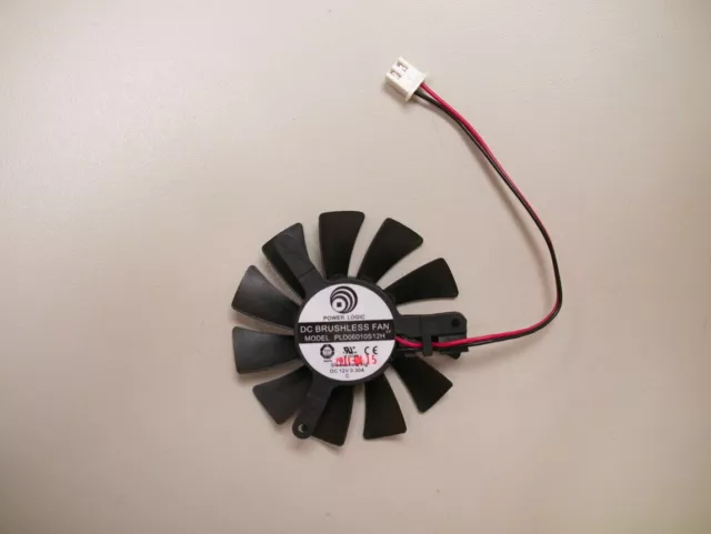 Cooler Fan For ATI NVIDIA Video Card Power Logic PLD06010S12H 55mm 2 Pin