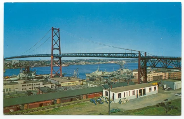 Nova Scotia Angus L Macdonald Bridge Halifax to Dartmouth Postcard - Canada