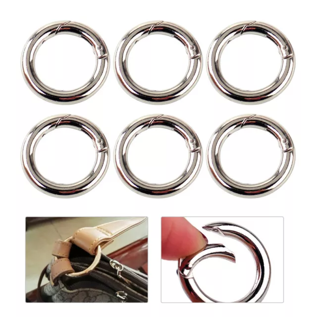 Rundkarabiner Karabinerhaken Rund Schnappfeder Verbinder Schlüssel Ring Buckle