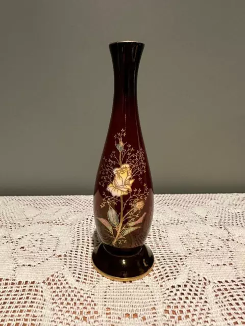 Vintage Carlton Ware Bud Vase - Rouge Royale - Roses -Collectable - Floral - Vgc