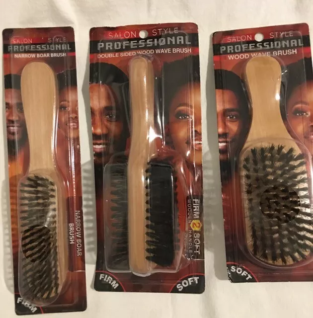 Magic Soft or FIRM  Wave Brush with Reinforced Boar Bristles and Wooden Handle