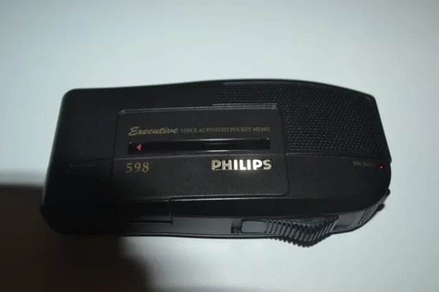 Philips LFH 598 Vintage Pocket Mini Cassette Voice Recorder Dictaphone AS IS