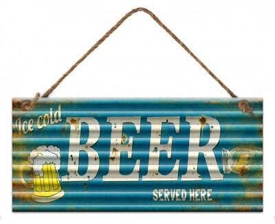 Ice Cold Beer Metal Sign Country Vintage Retro Tin Home Signs Wall Decor Bar Pub