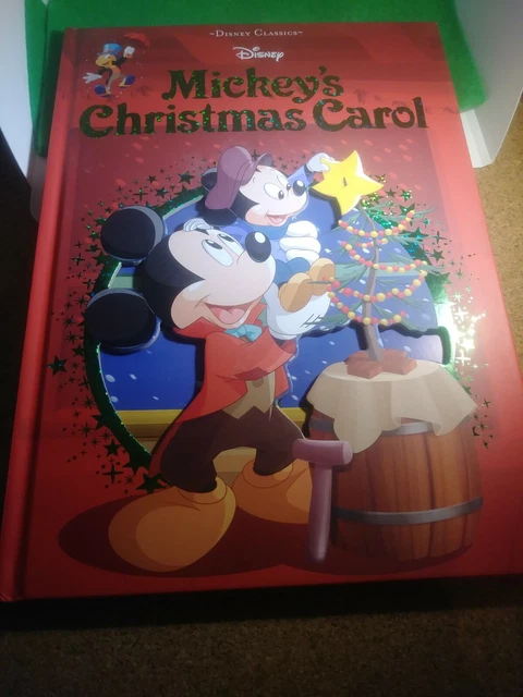 Disneys Mickey's Christmas Carol Hardcover Book New D3