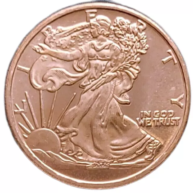 Walking Liberty - 1/4oz. Pure Copper Bullion Round!!