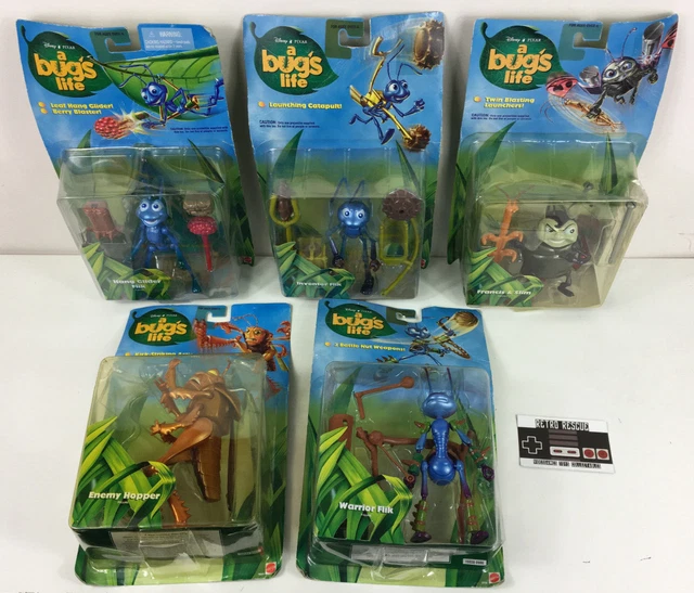 A BUG'S LIFE Toy Figure Bundle NEW Flik Francis Slim Hopper Inventor ...
