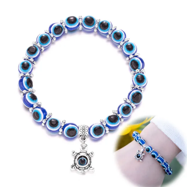 Hamsa Bead Turtle Lucky Bracelet Fatima Evil Eye Reiki Muslim Meditation Gifts