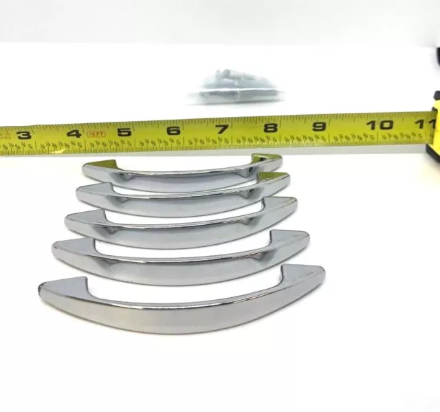 5 Pk Modern 4" Silver Cabinet Door Drawer Handle Pulls NEW - FREE SHIPPING 9