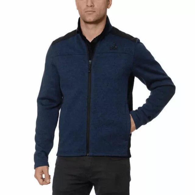 Gerry Men Mixed Media Jacket Full Zip Soft Shell Sweater