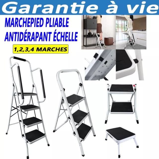 Étapes Pliantes Tabouret Pliable Escabeau Anti-dérapant 2 3 4 Marches Échelle