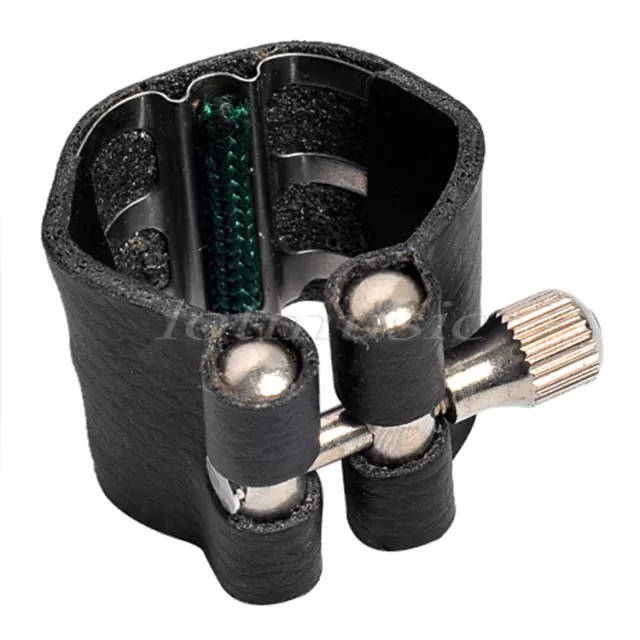 1Pc Sax Ligature Leather for Alto/ Tenor/ Soprano Saxophone Mouthpiece Sax Parts 2