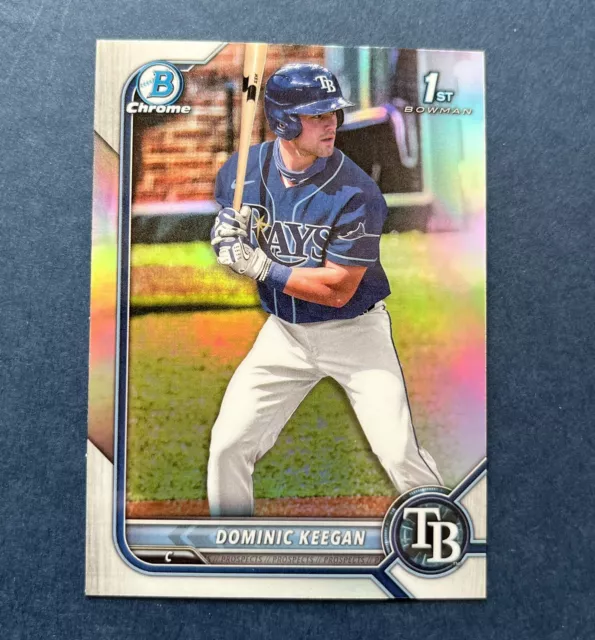 2022 Bowman Draft #BDC-9 Dominic Keegan Chrome Refractor Tampa Bay Rays