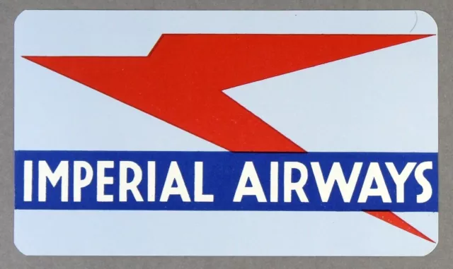 Imperial Airways Vintage Original Airline Luggage Label Baggage Bag