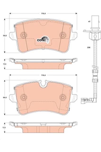 TRW Gdb1867 Kit pastiglie freno a disco per Audi A8 4H 10-18